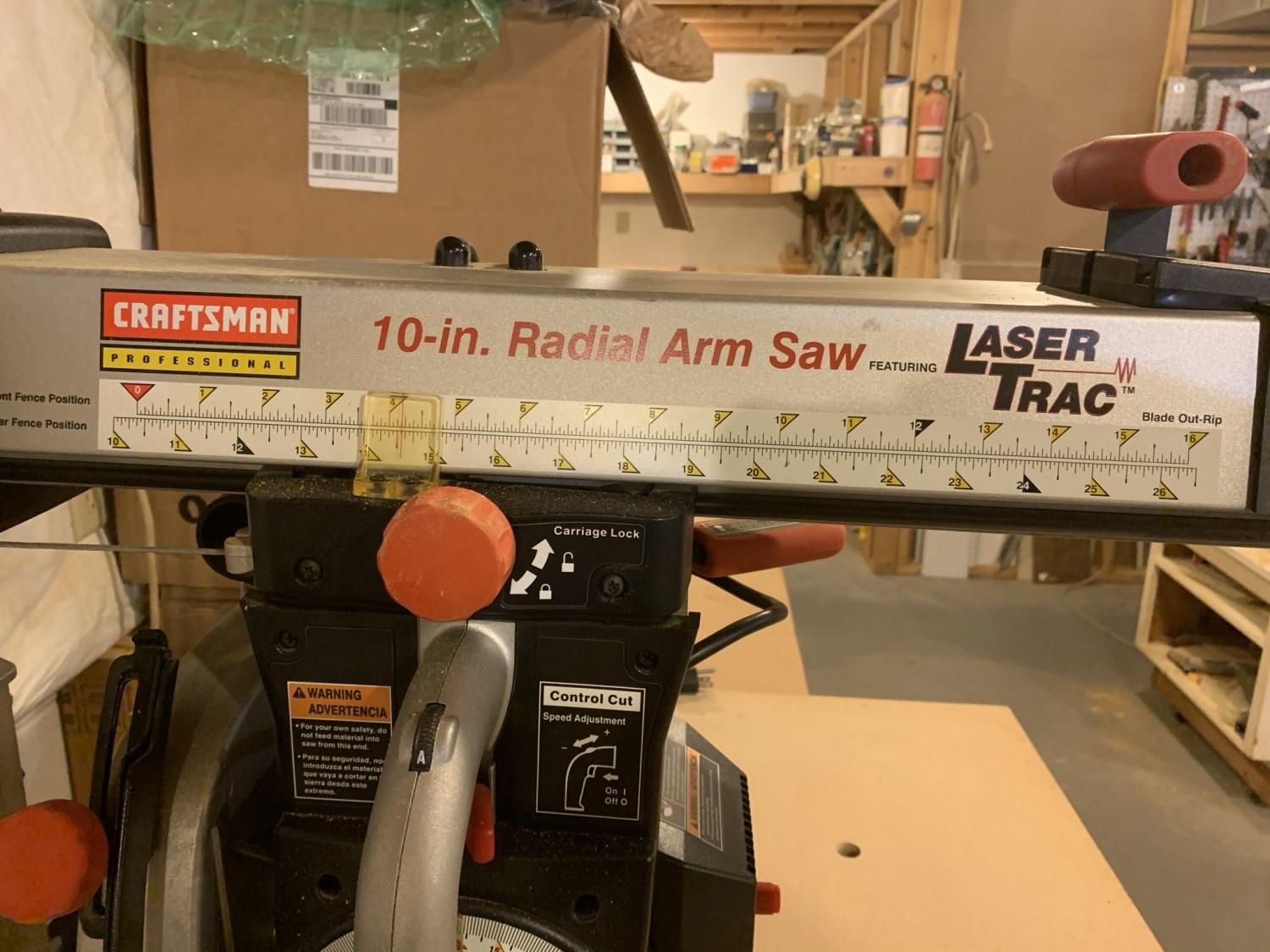 Craftsman Professional 10 inch. Radial Arm Saw with Laser Track