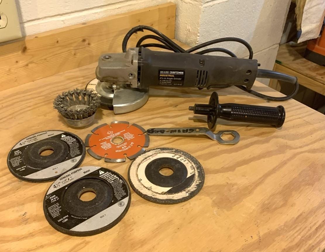 Sears / Craftsman Angle Grinder with Additional Accessories