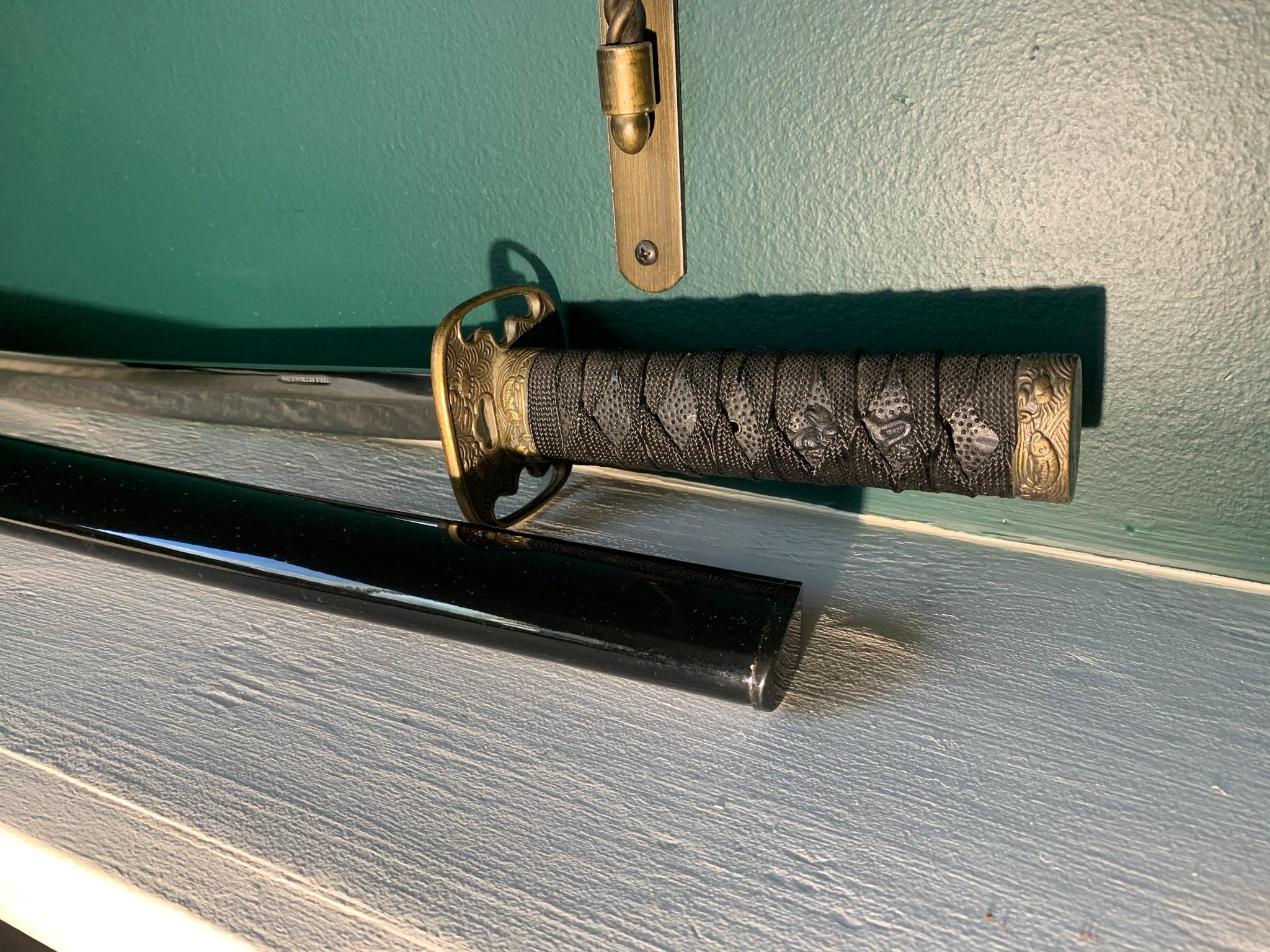 Decorative Samurai Sword in Scabbard - 25" long