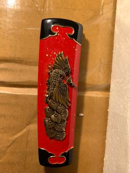 Franklin Mint Asian Style Collector knife in box - 7.5" long