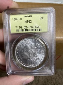 1887-O PCGS MS-62 Morgan Dollar Silver Coin