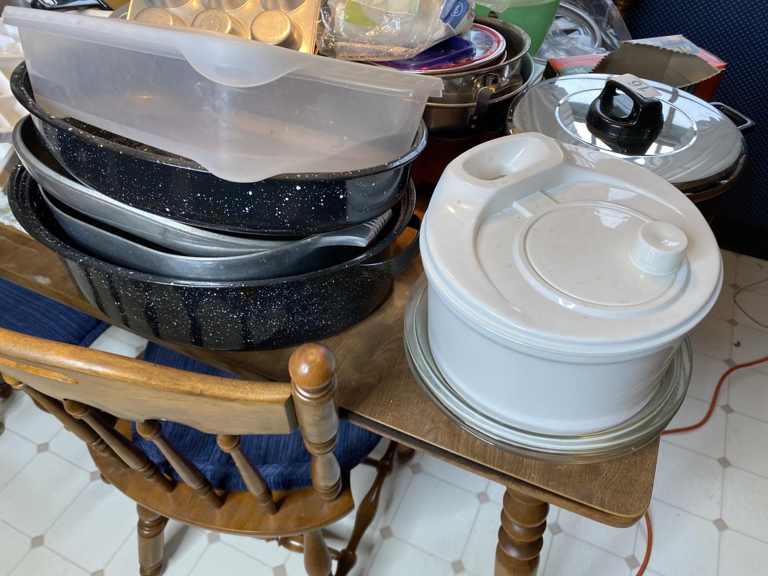 Large lot of assorted cookware