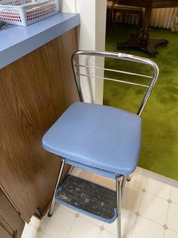 Vintage kitchen stool chair combo