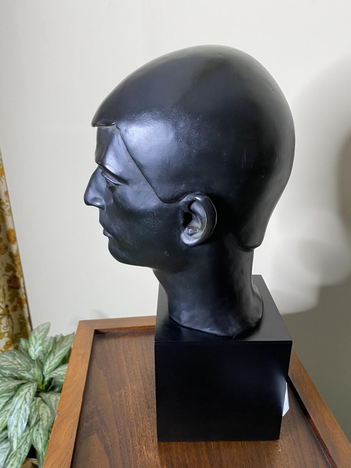 Vintage Metal Sculpture Head by Alva Museum Replicas Inc.