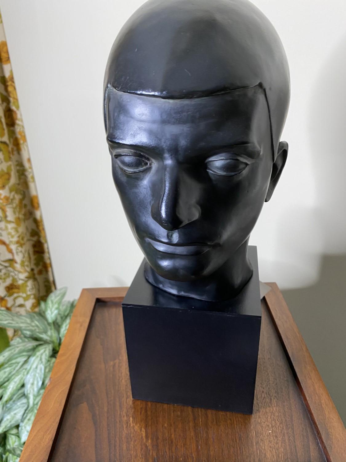 Vintage Metal Sculpture Head by Alva Museum Replicas Inc.