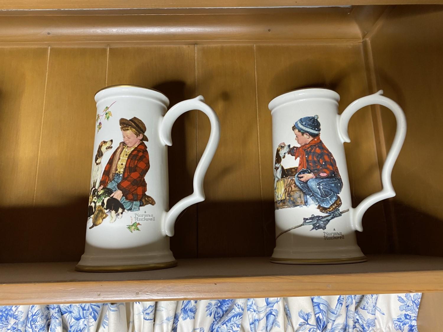 Group of 4 Vintage Norman Rockwell Mugs