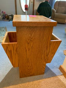 Custom Made Side Table with Magazine Bins