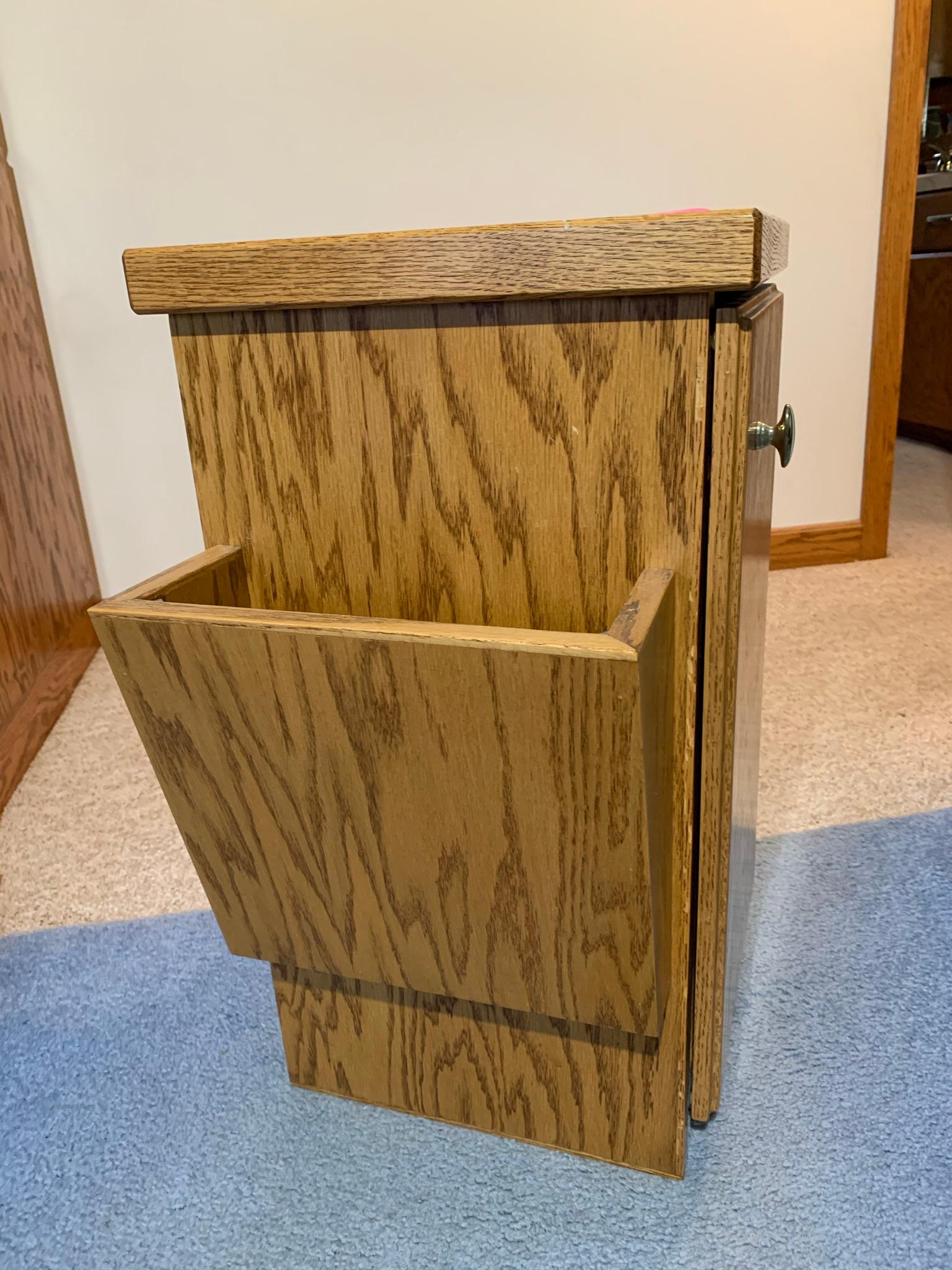 Custom Made Side Table with Magazine Bins