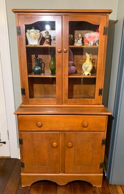 Lovely Glass Front Stepback Hutch