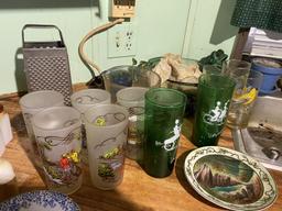 Group lot of misc. vintage glass and china