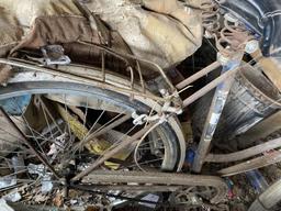 Old bicycle and two coolers