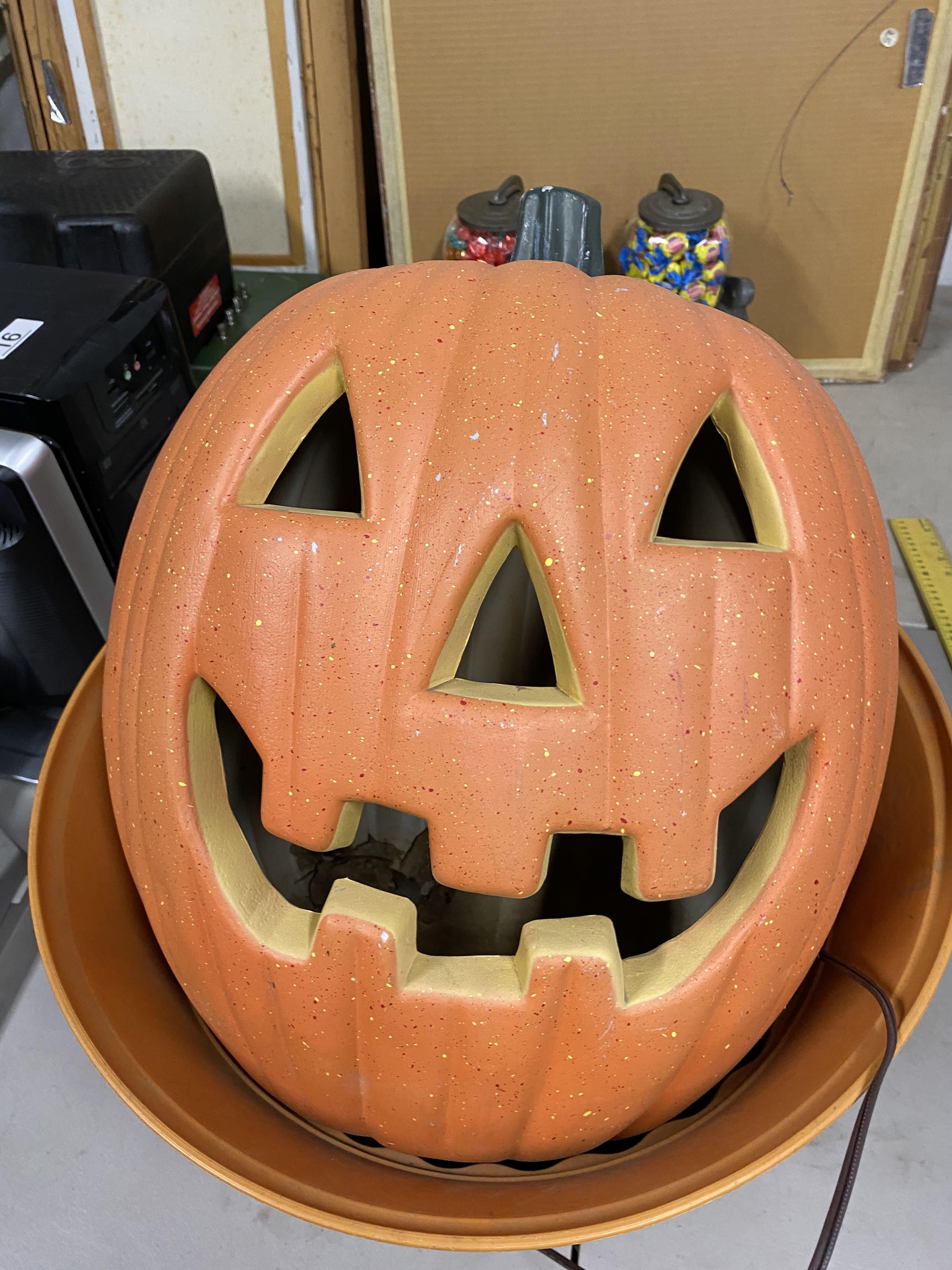 Light Up Halloween Pumpkin and Planter