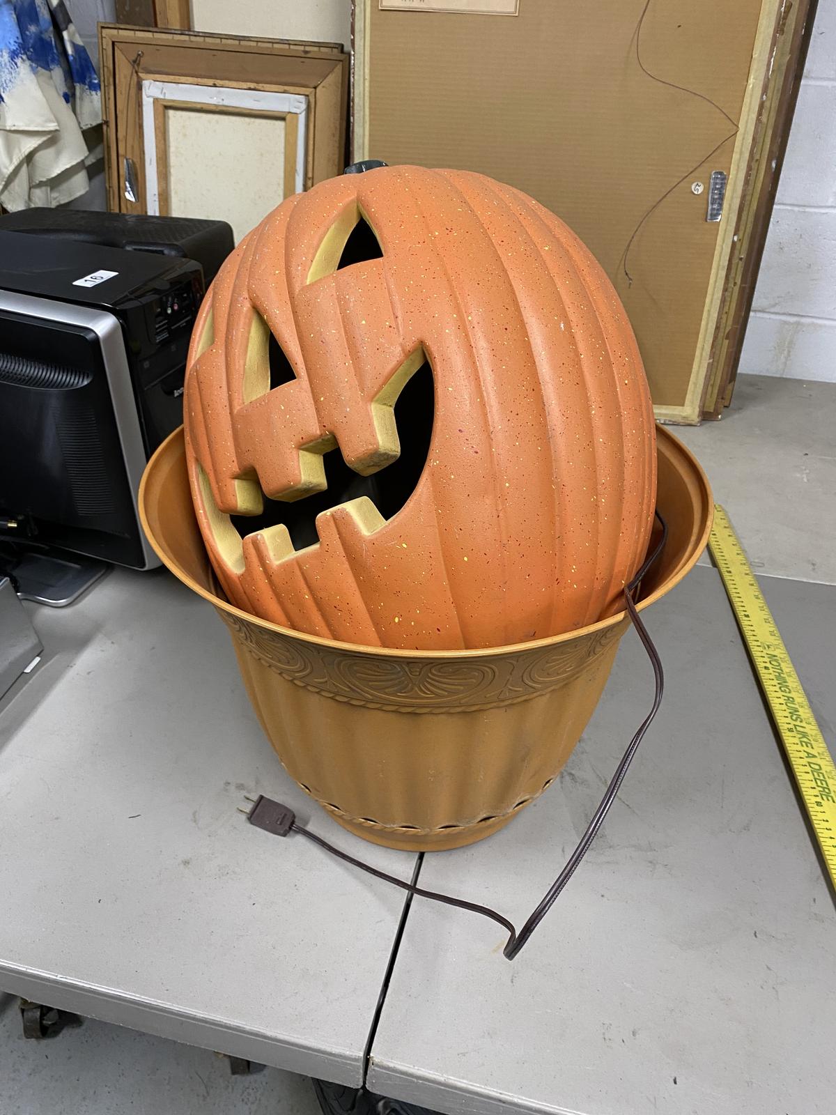 Light Up Halloween Pumpkin and Planter