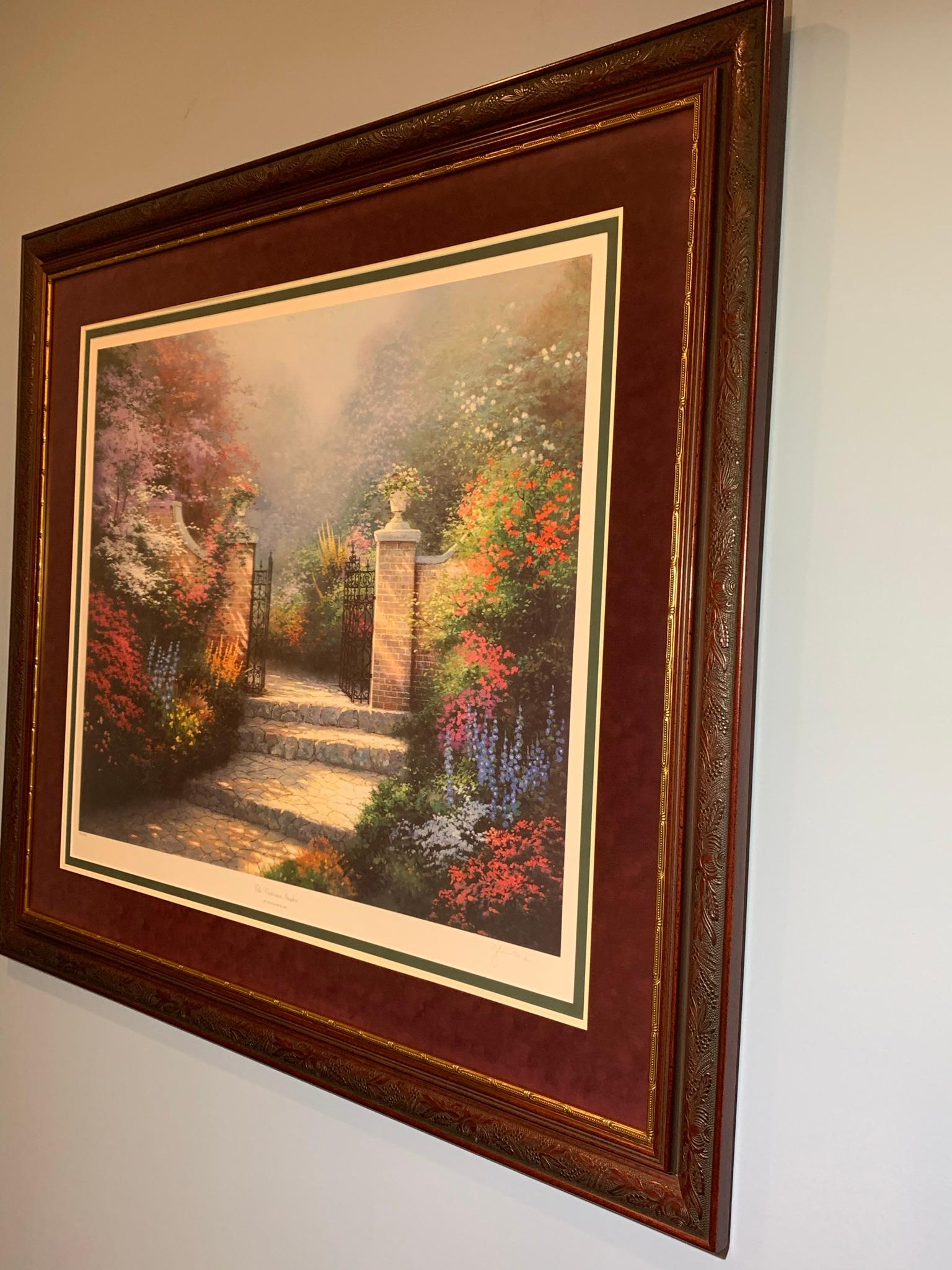 Limited Edition S/N Print on Canvas The Victorian Garden by Thomas Kinkade.
