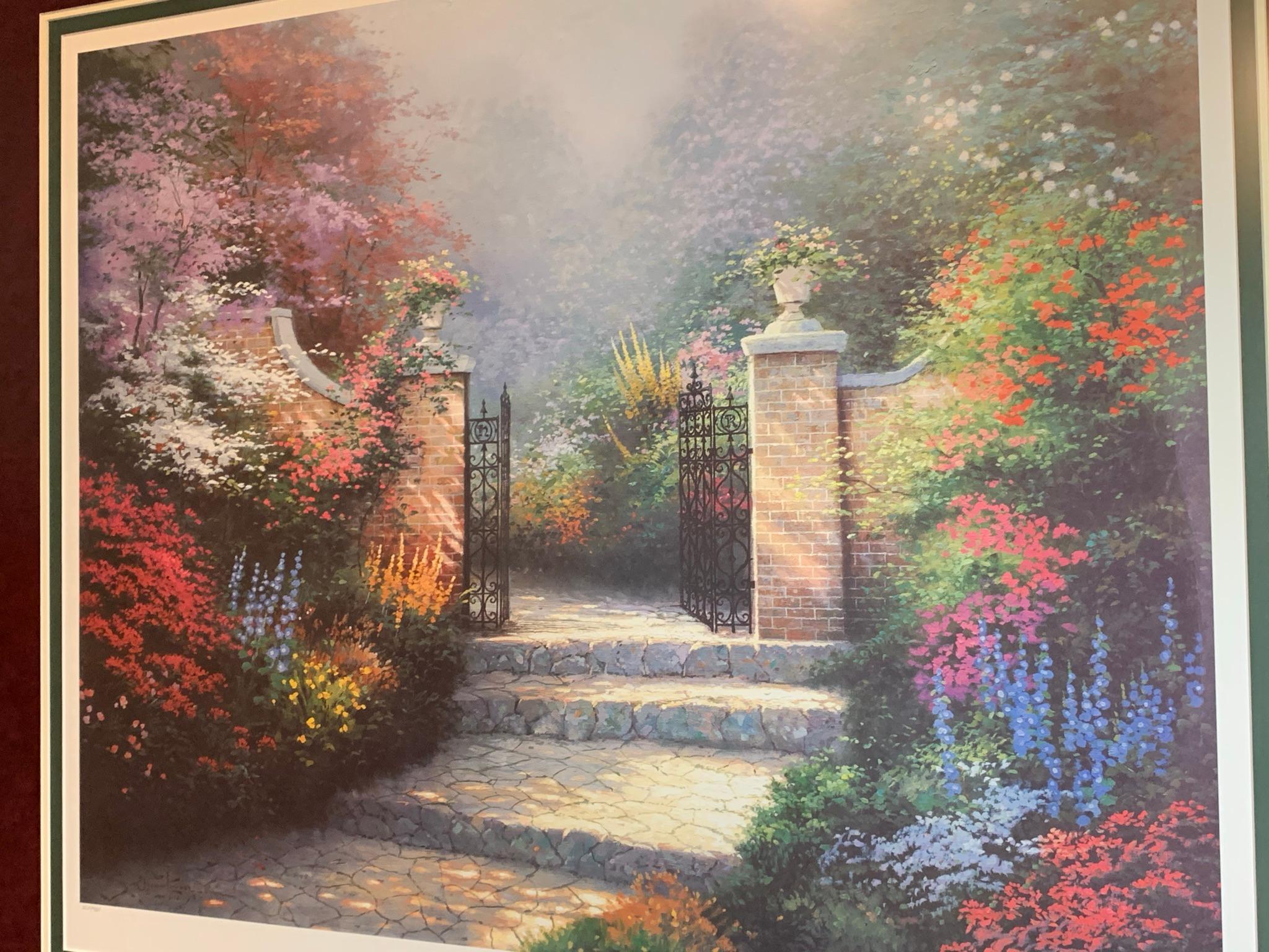 Limited Edition S/N Print on Canvas The Victorian Garden by Thomas Kinkade.