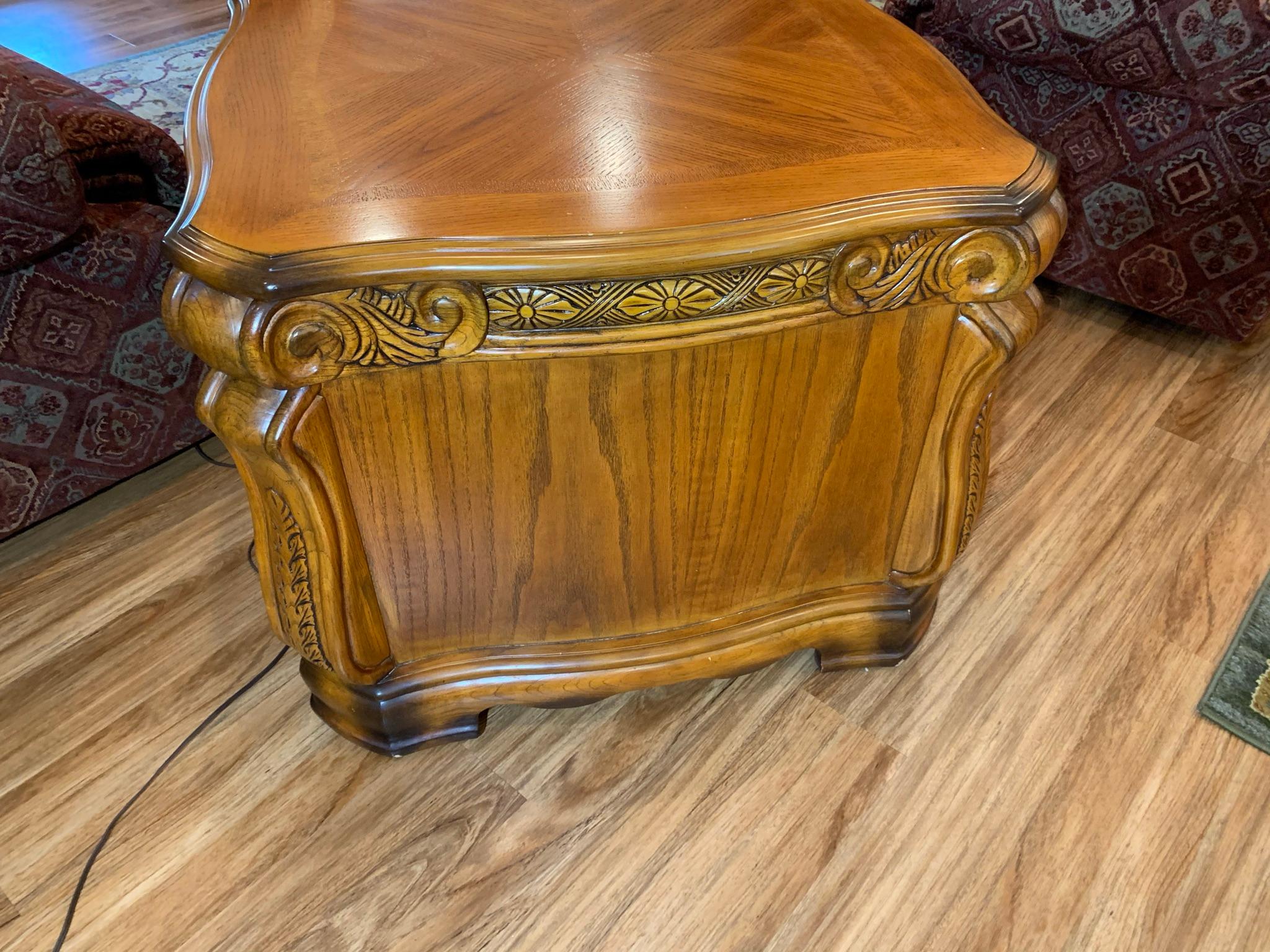 Gorgeous Aico Royal Oak End Tables and Coffee Table.  See Photos