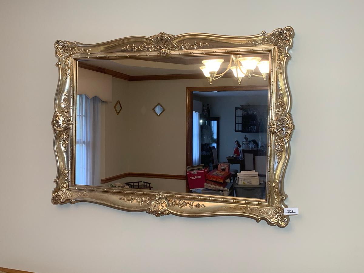 Large Rectangular Shiny Gold Mirror