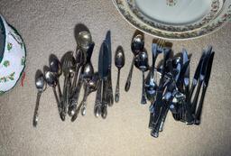 Taylor Smith China, Silver Plate Flatware,  Oneida Flatware, Decanter and More
