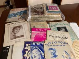 Vintage Sheet Music and News Papers