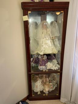 2 Corner Curio Cabinets