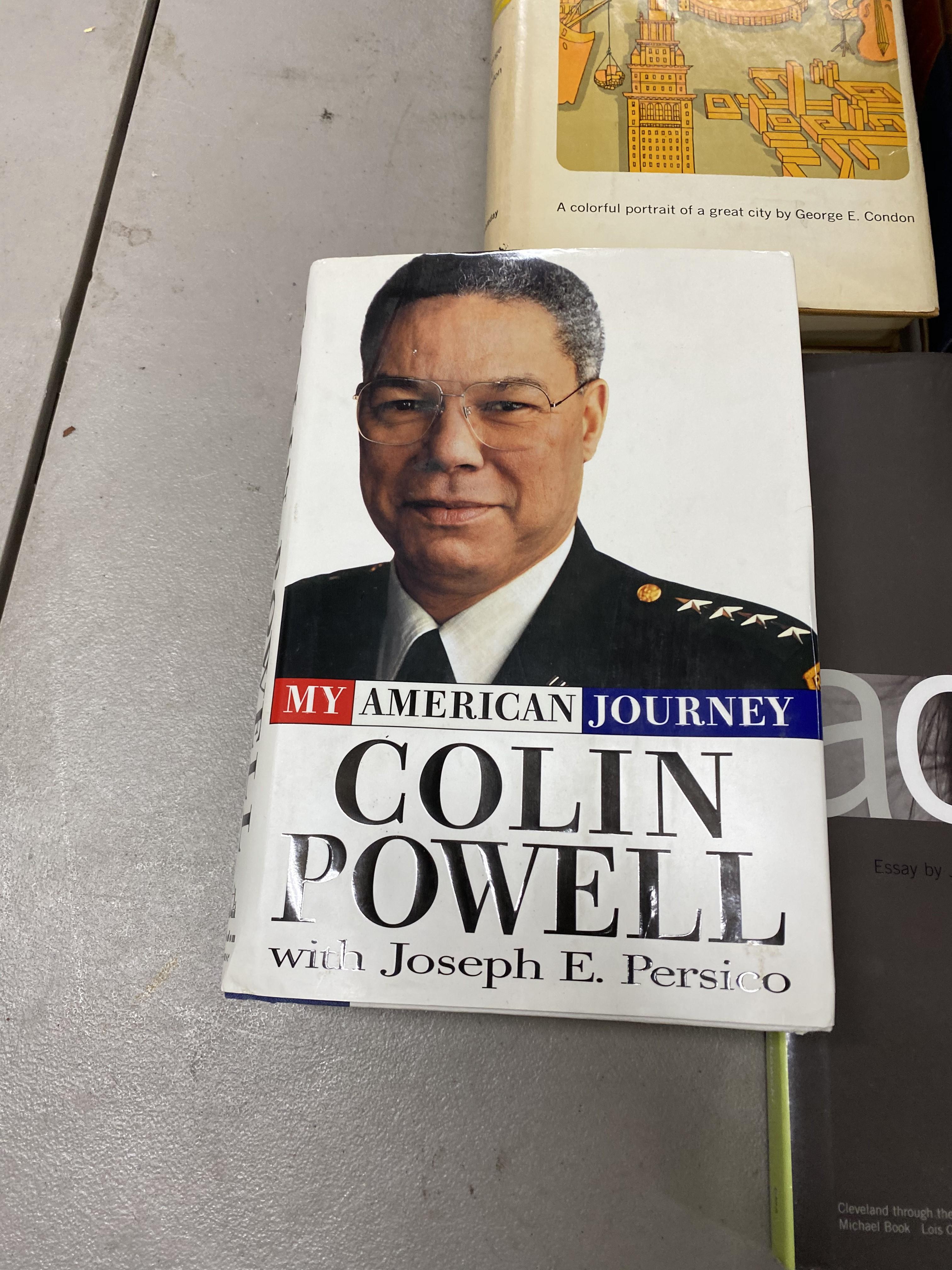 Group lot of books including signed Colin Powell