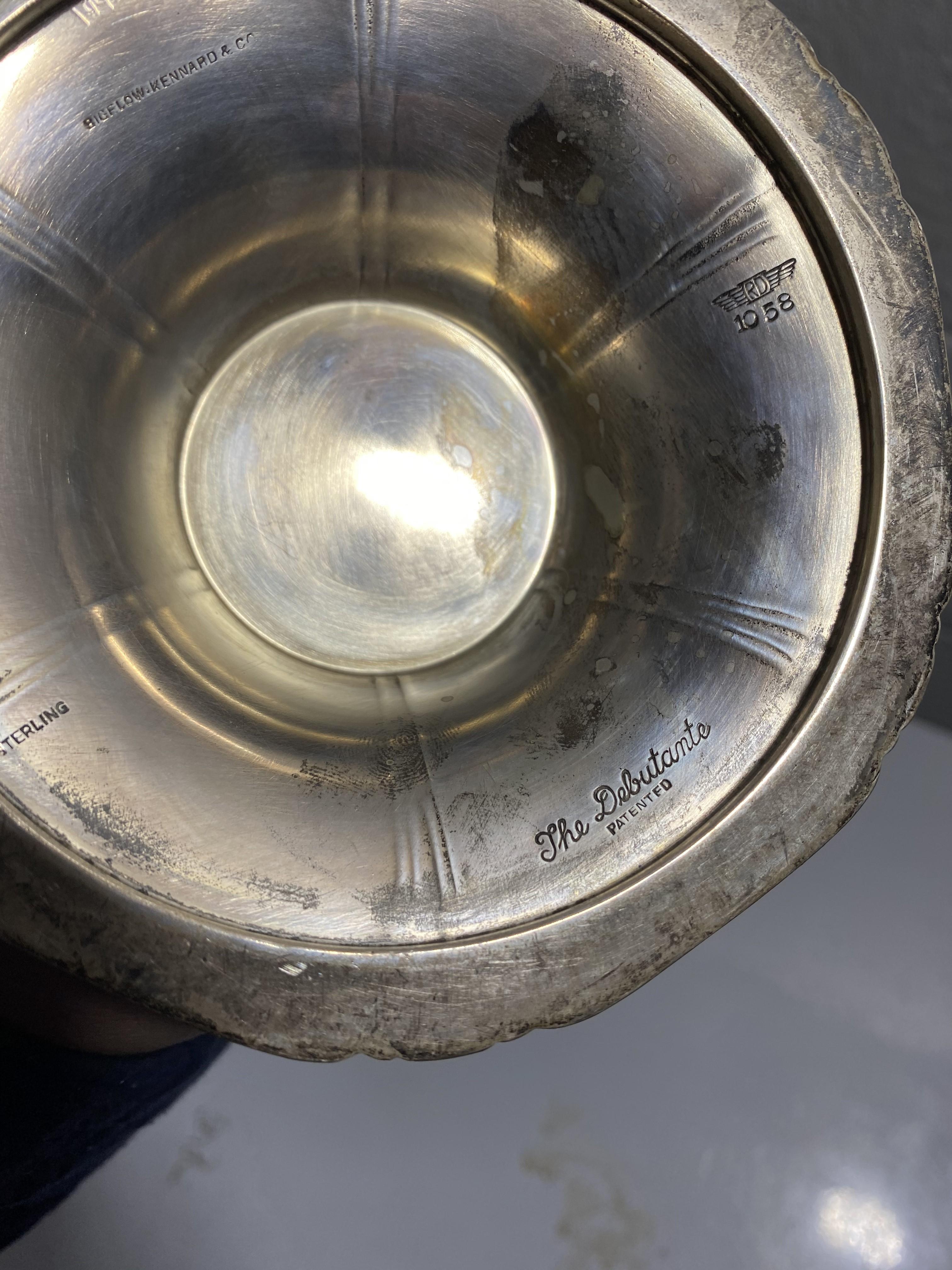 Large Heavy 838 grams Sterling Silver Vase
