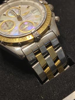 Breitling Chronomat Automatic Watch w/18k Gold Bezel.