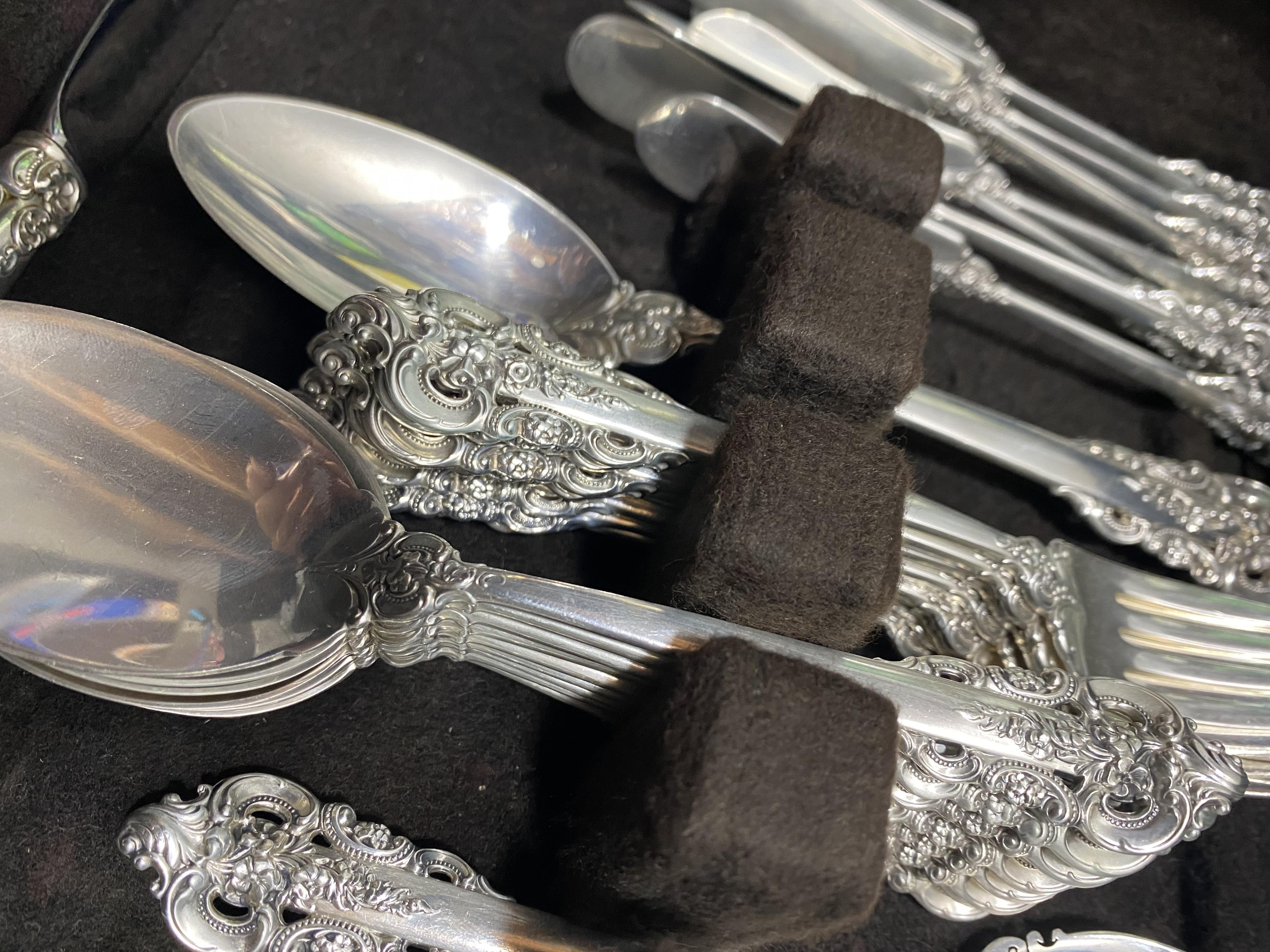 Sterling Silver Flatware Set by Wallace