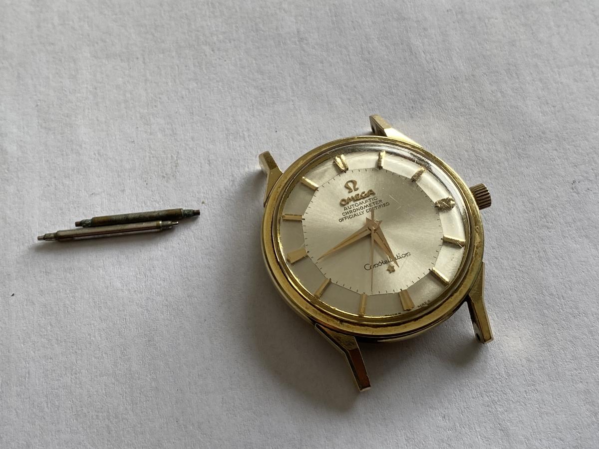 14k Gold Omega Constellation Pie Pan Watch