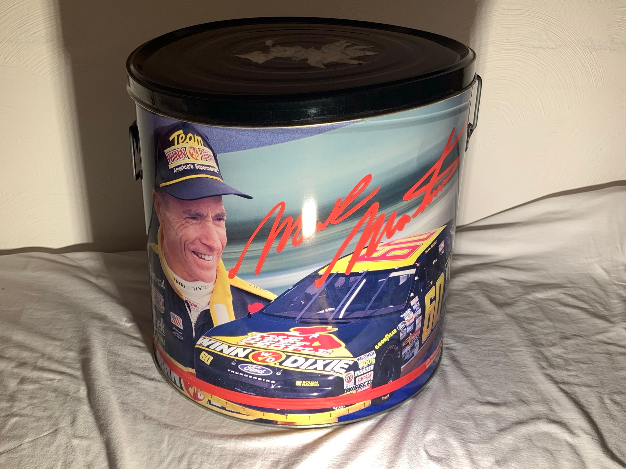 Group of Mark Martin Collectibles - Tin, Key Chains, Pennant, Hot Wheel Cars, Stickers & More