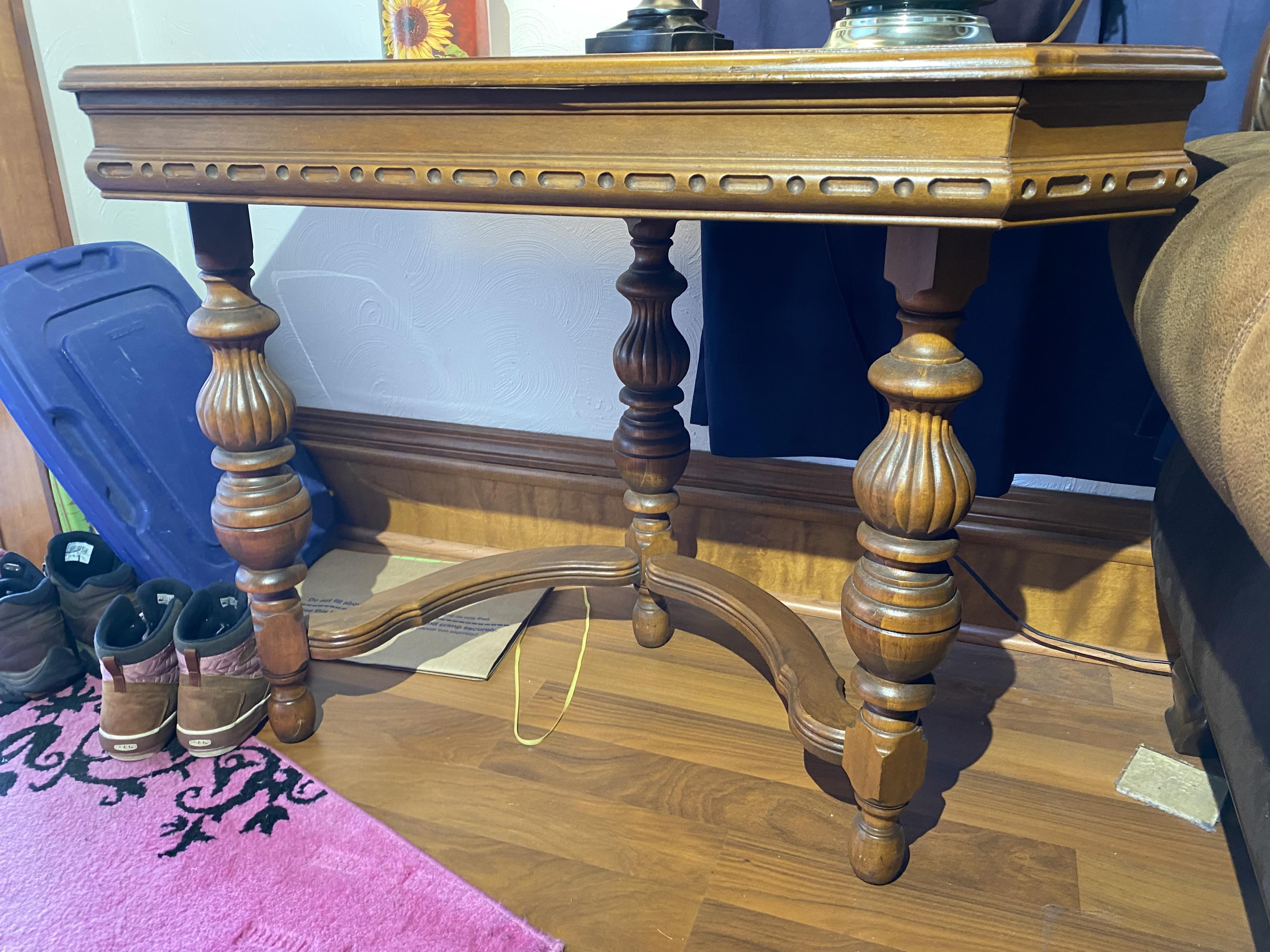 NIce Older Table with elaborate base