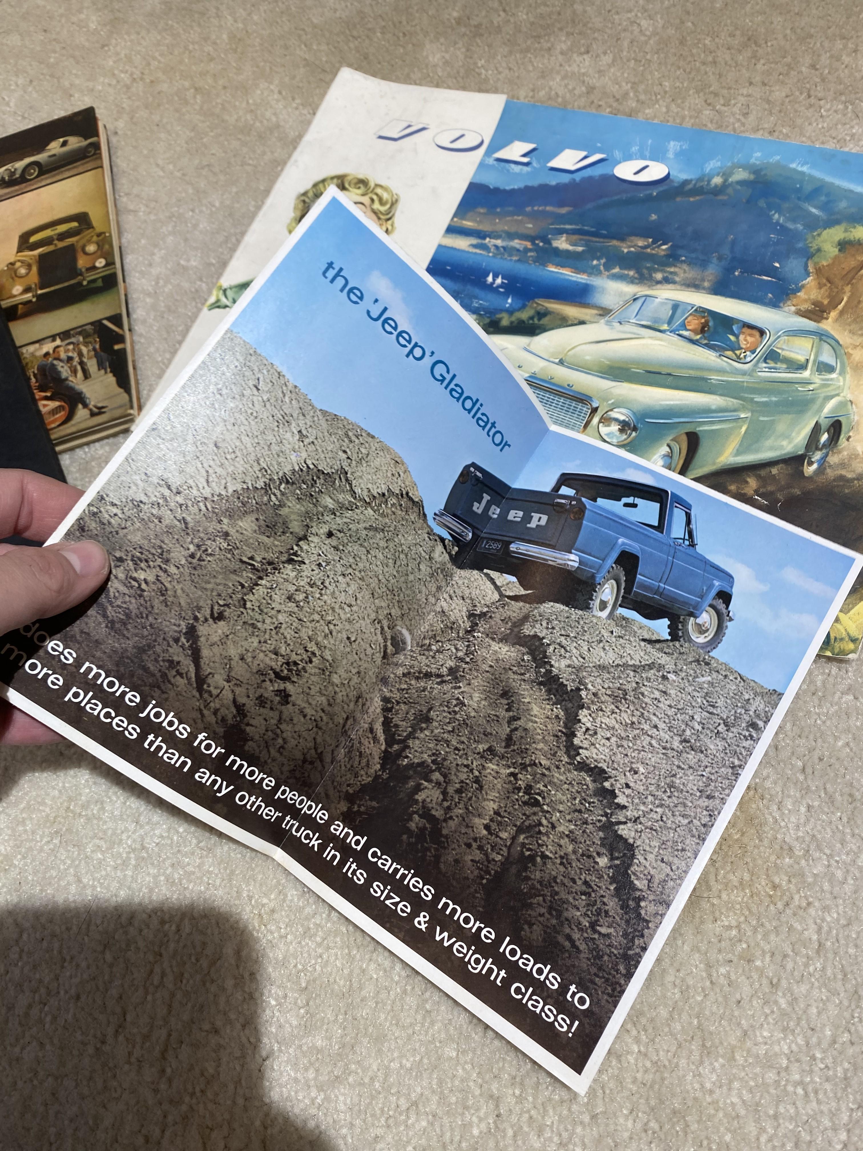 Old Volvo, Jeep Brochures, Auto Quarterly books