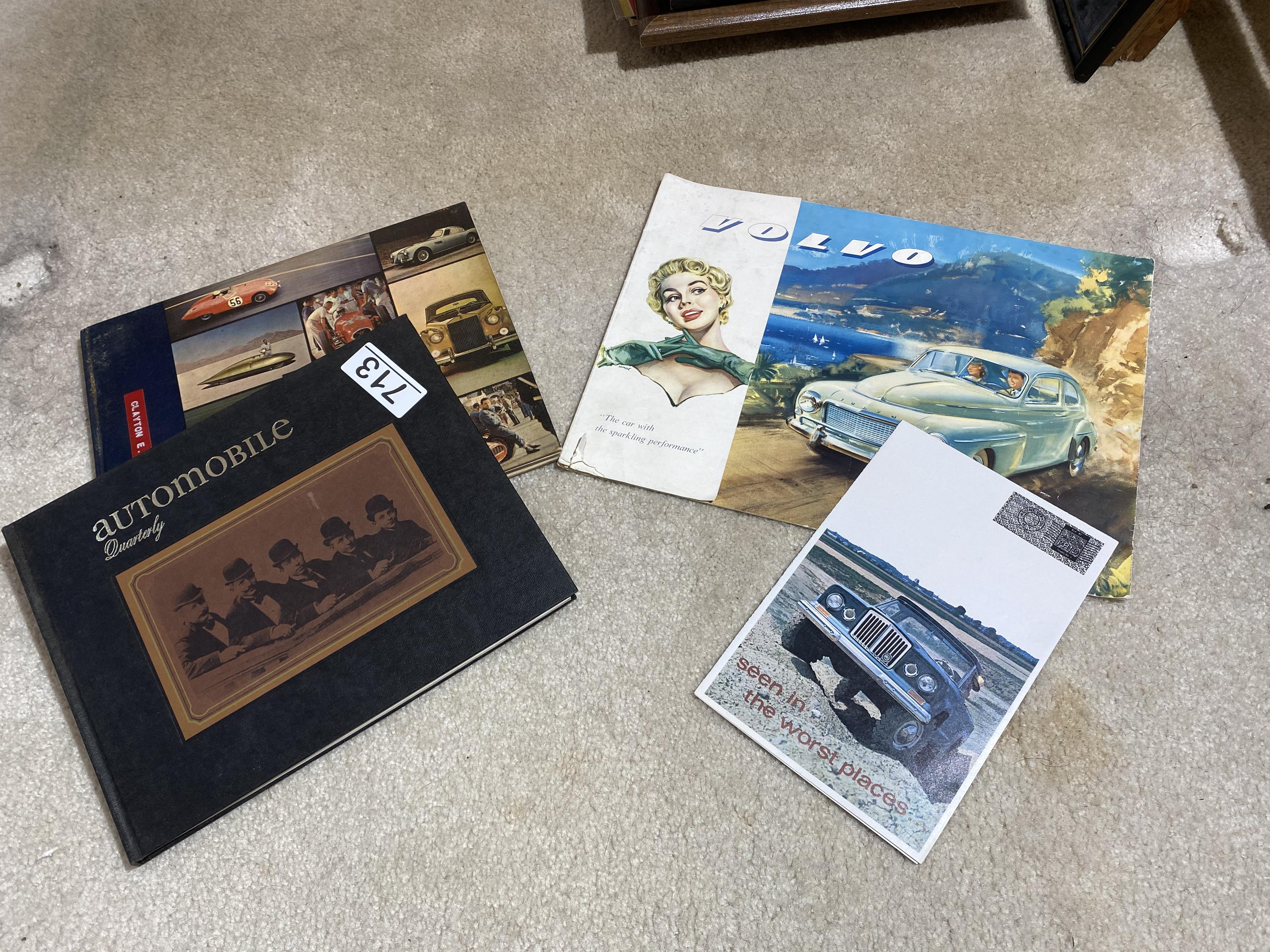 Old Volvo, Jeep Brochures, Auto Quarterly books