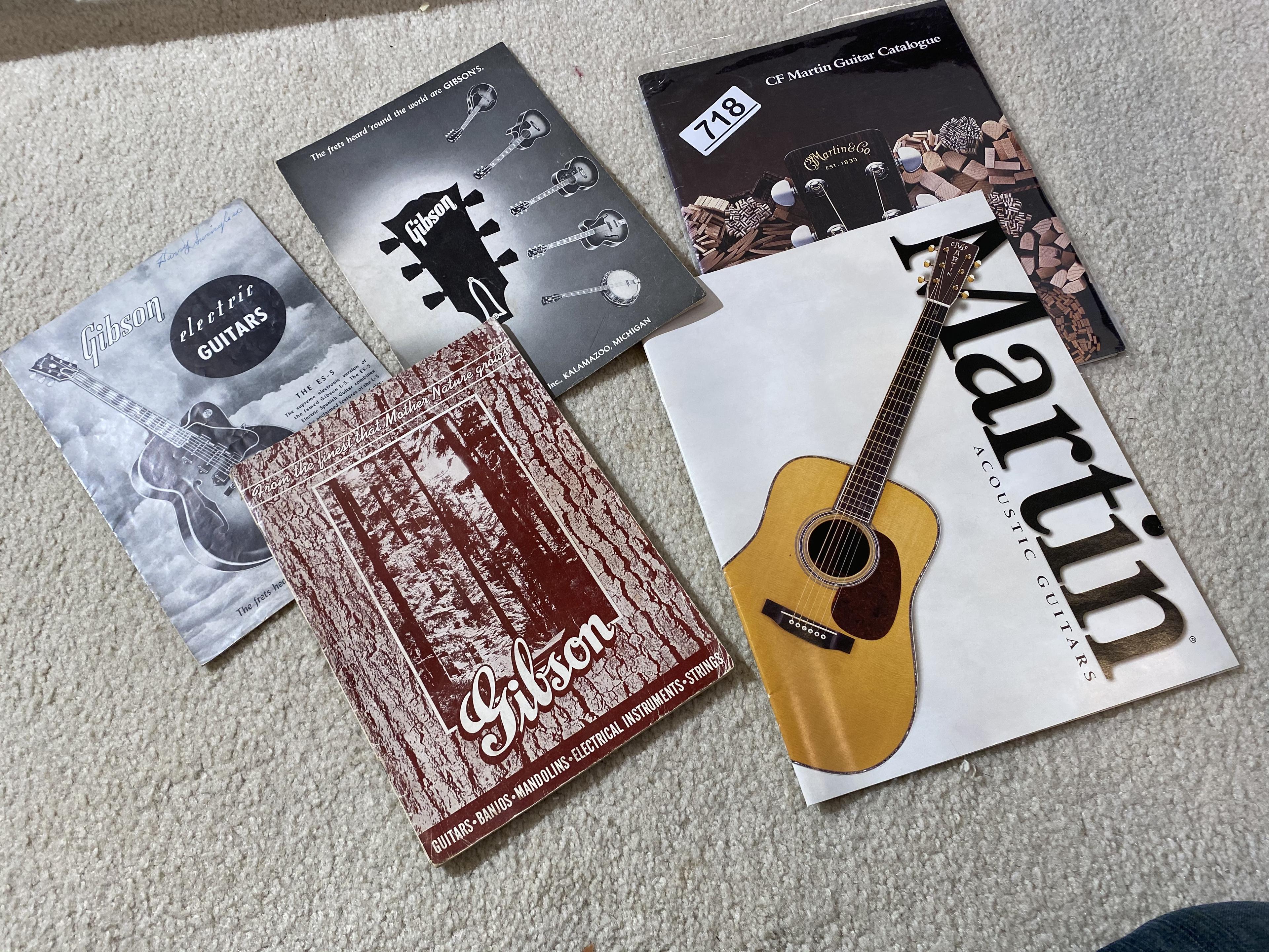 Old Gibson Guitars Catalogs PLUS Martin