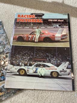 Group lot of old racing Pictorial magazines