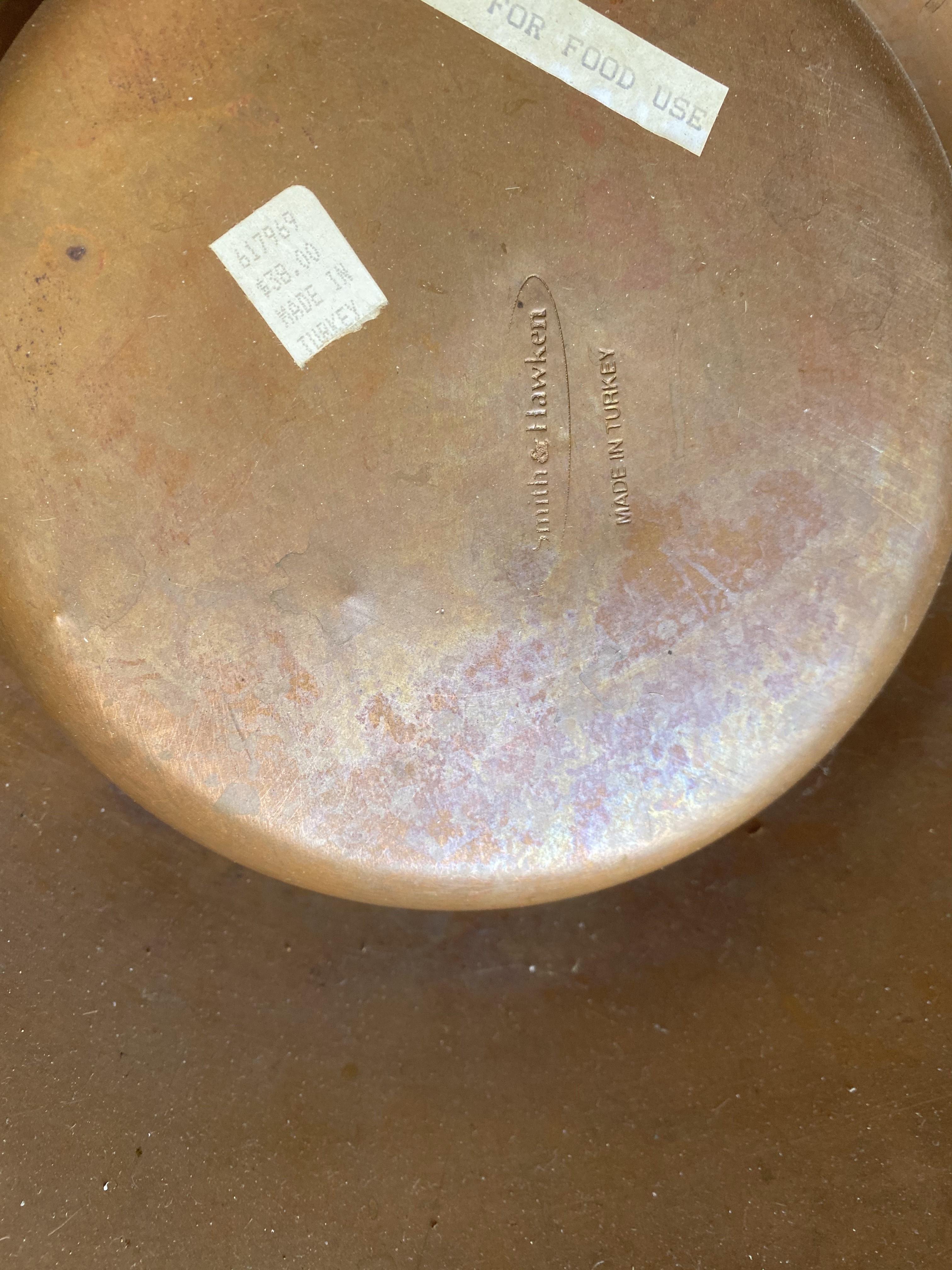 Large copper basin with lid PLUS