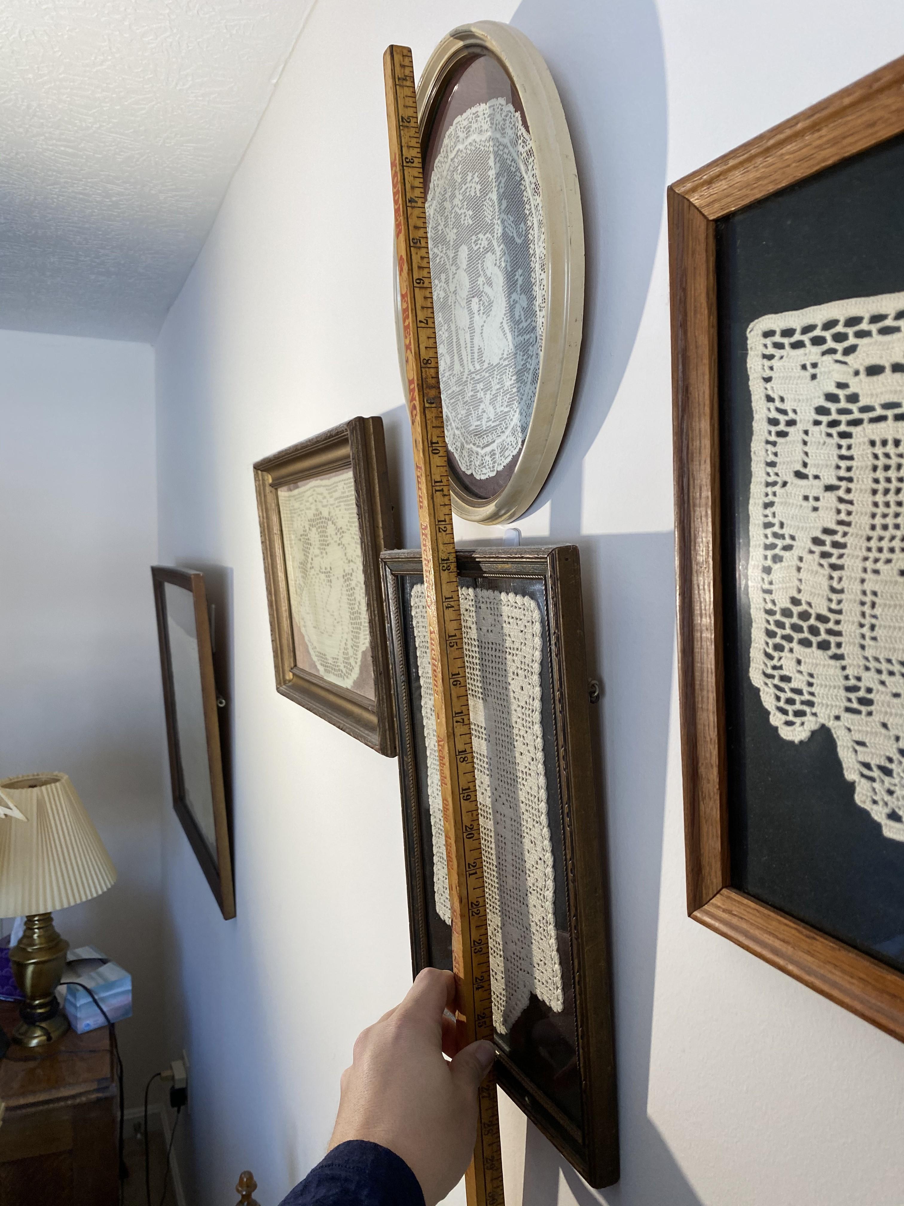 Group lot of 4 framed Doilies