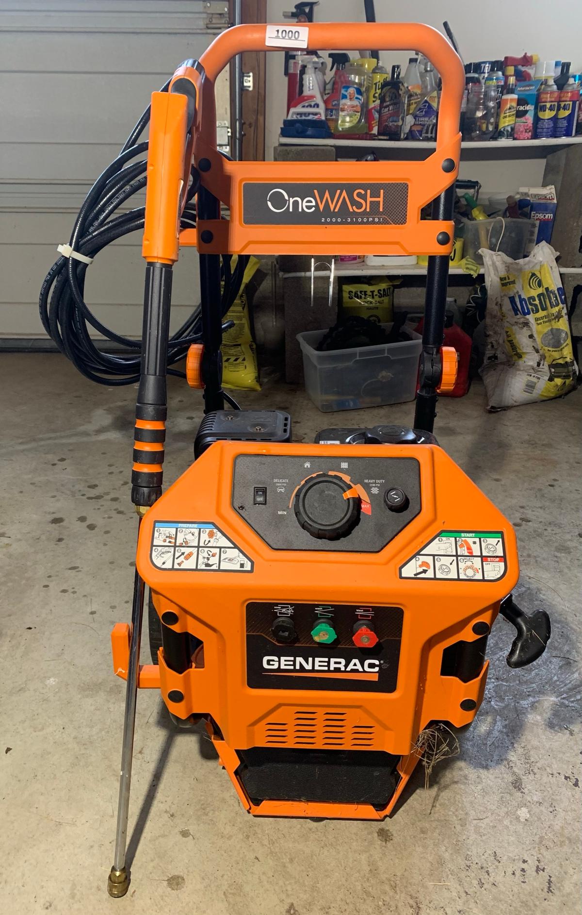 Generac One Wash 2000-3100 PSI Power Washer