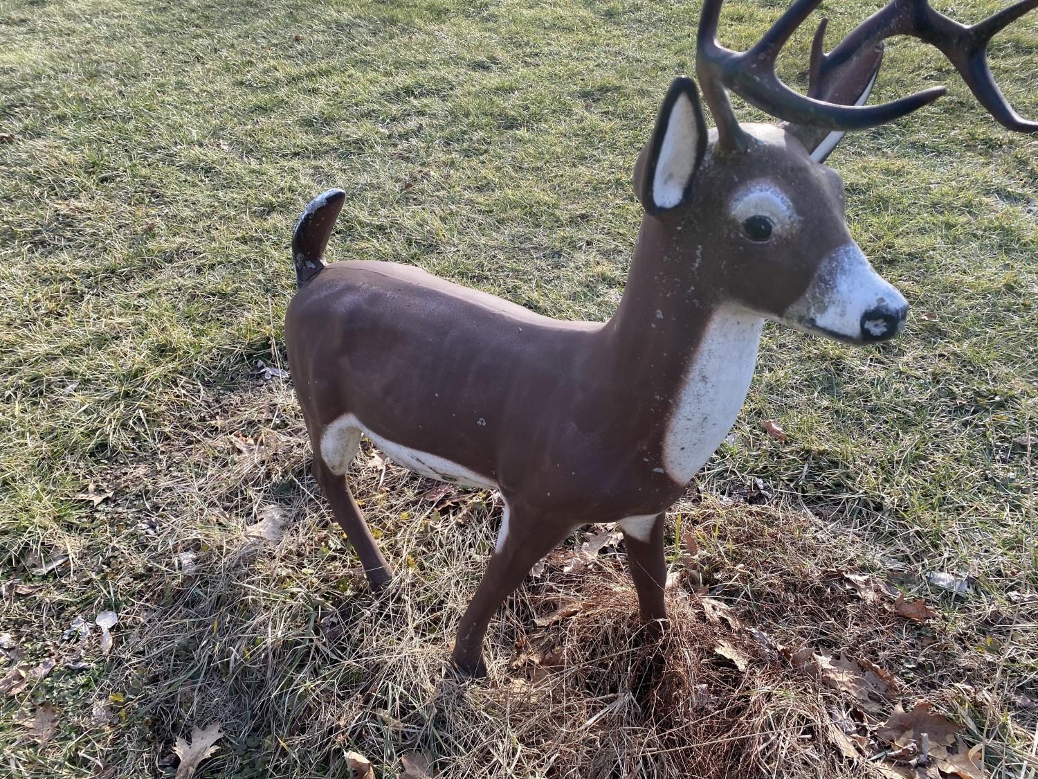 Pair of vintage Cement Deer