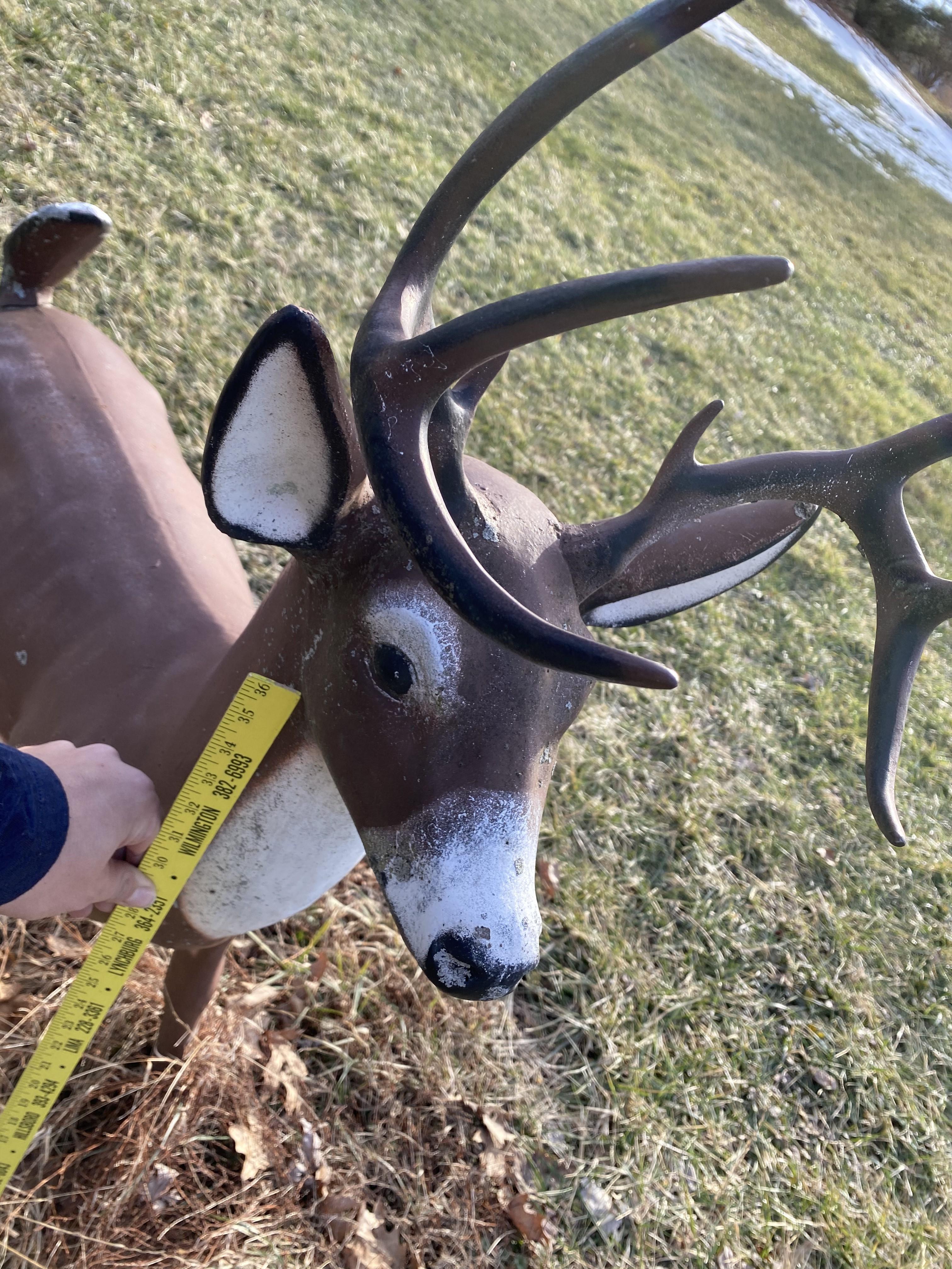 Pair of vintage Cement Deer