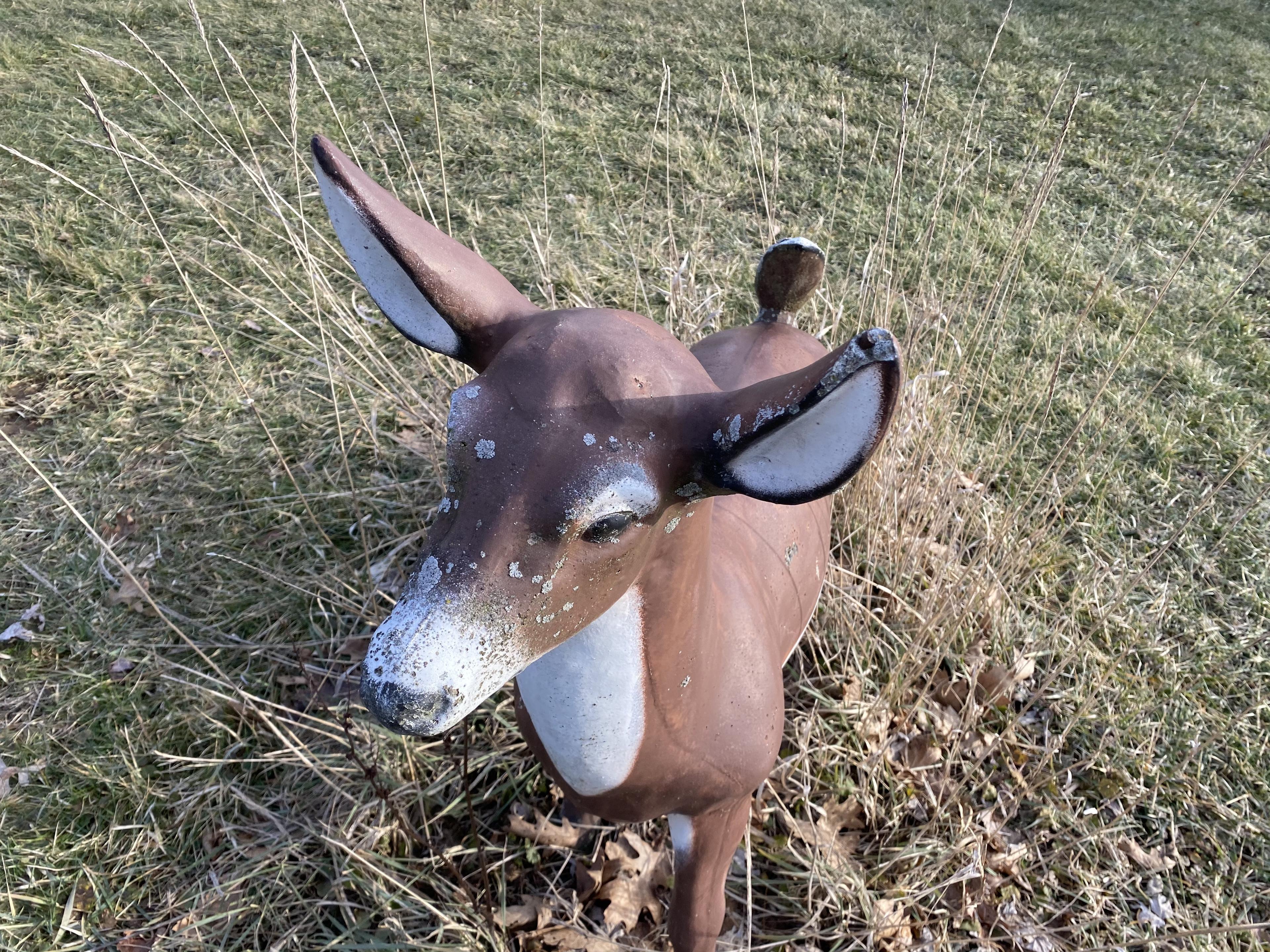 Pair of vintage Cement Deer