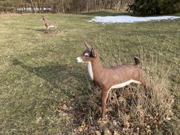 Pair of vintage Cement Deer