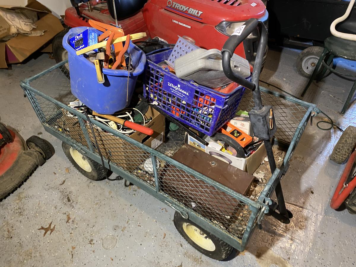 Metal wagon with Pneumatic Tires