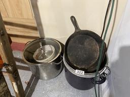 Lodge Cast Iron Pan plus cooking pots