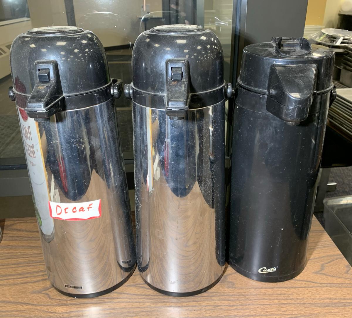 3 coffee carafes.  See Photos