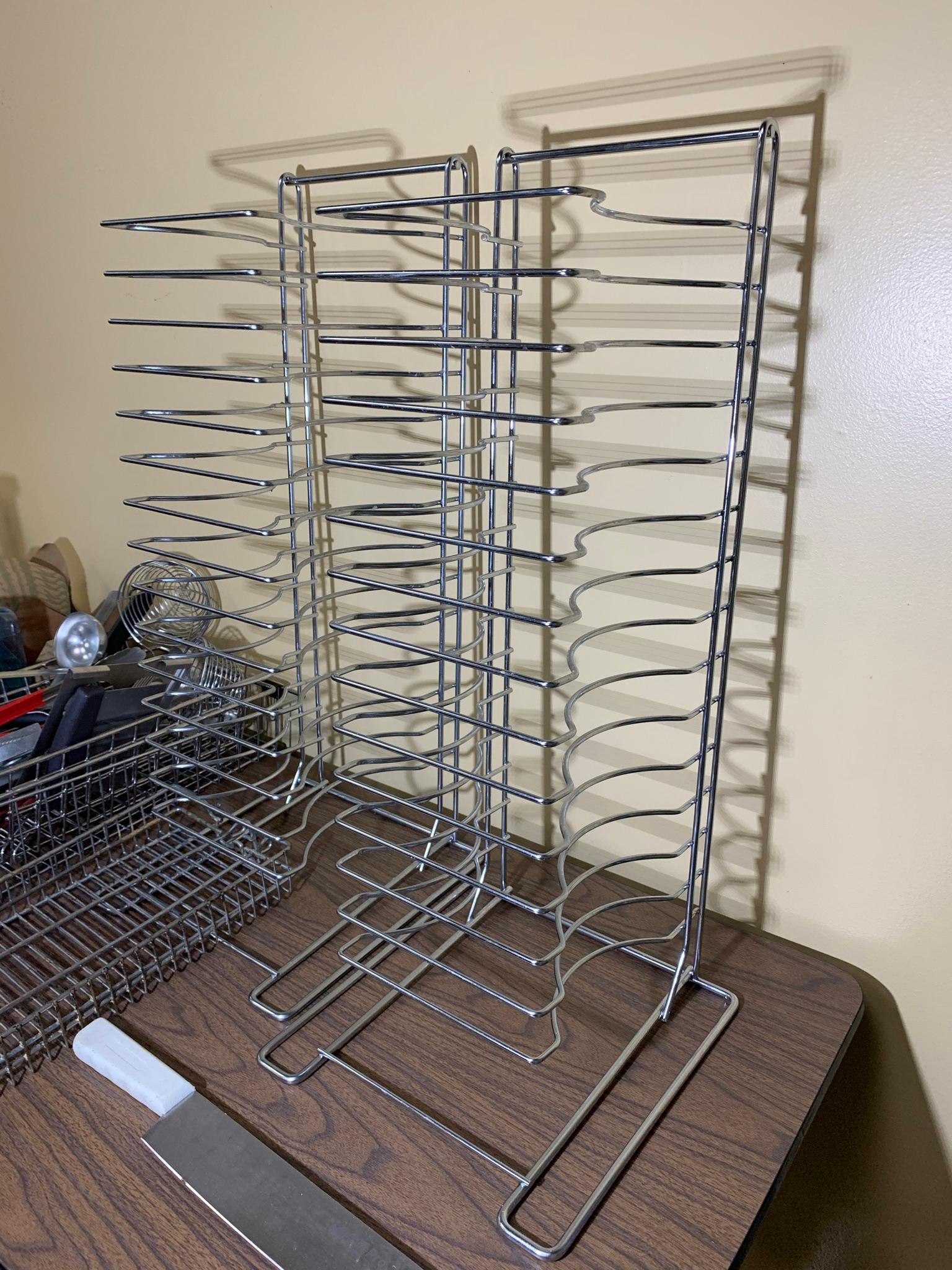 Metal Shelf Pizza Pan Racks, Knife Pro Cutter, Kitchen Utensils & More