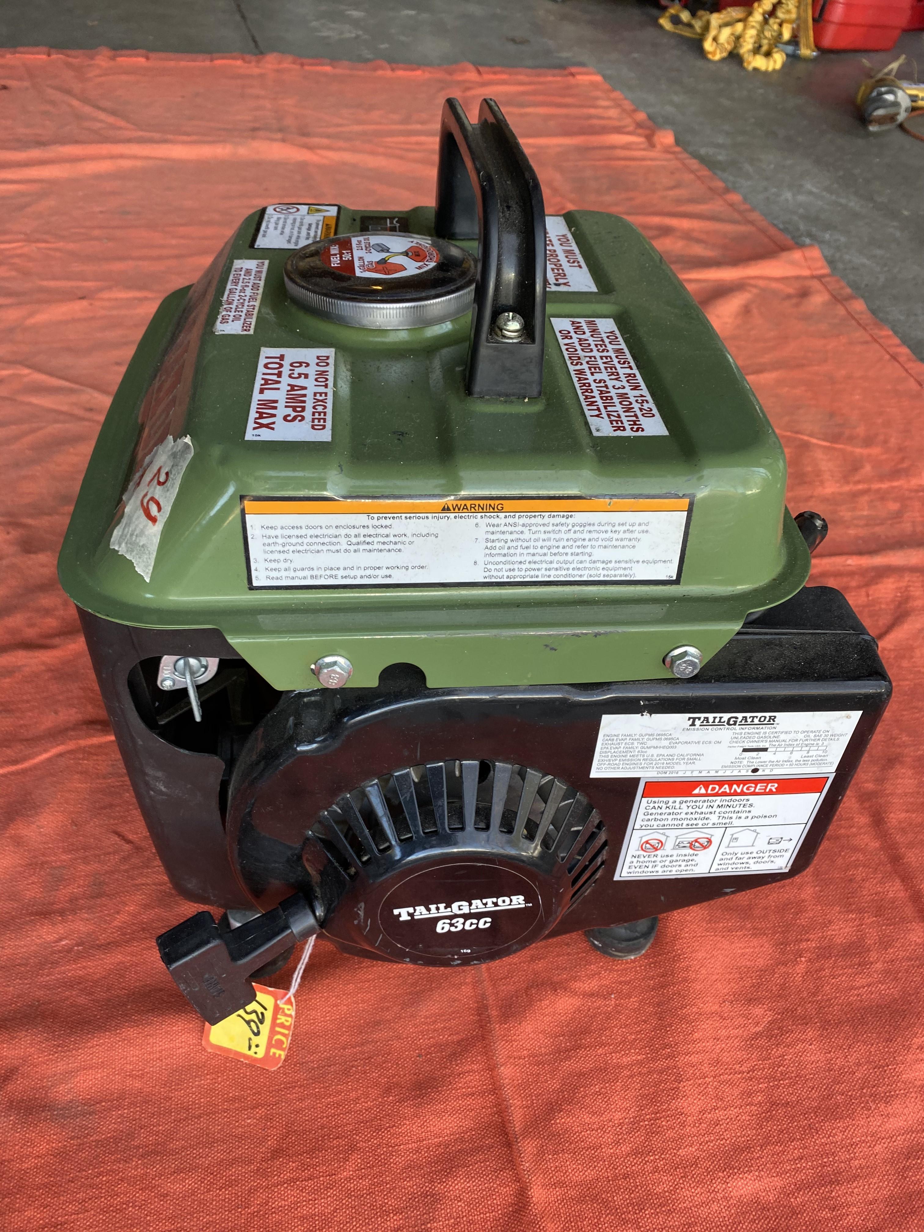 Tailgator Small Sized Portable Generator