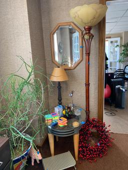 Lamp, Mirror, Side Table, Wreath, Monitor Stand, & More