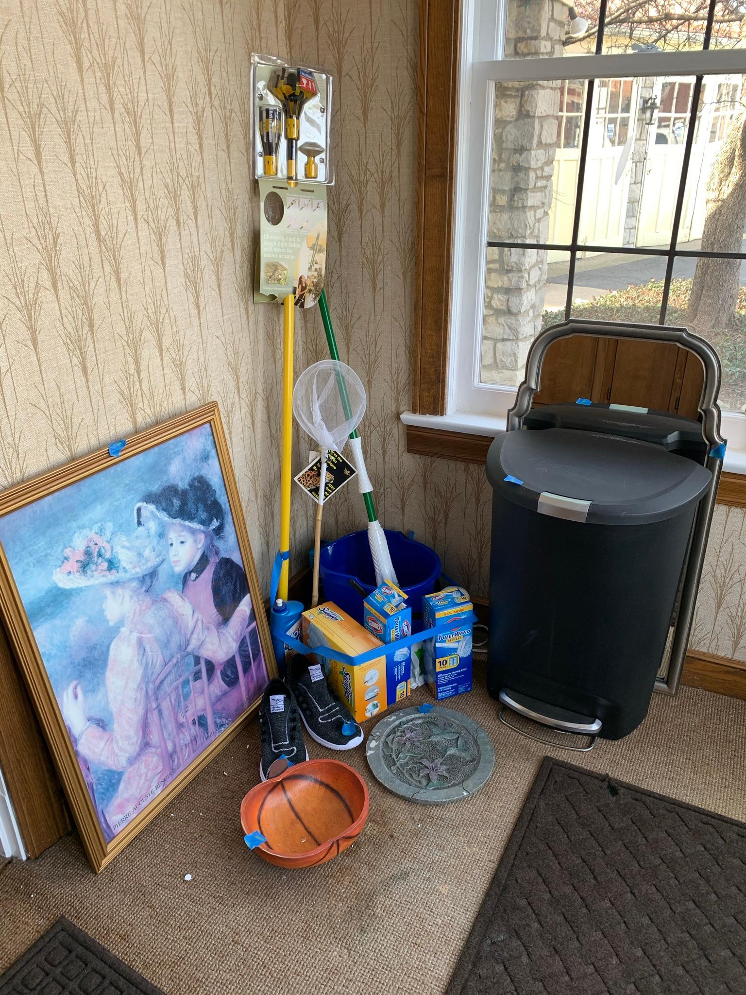 Cleaning Supplies, Mirror, Trash Can & More