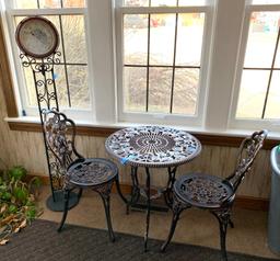 Bistro Set with Matching Clock